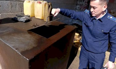 Ноокендеги турак үйдөн мыйзамсыз сакталган 6 тоннага жакын күйүүчү май аныкталды