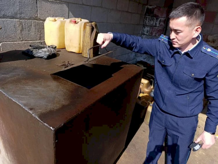 Ноокендеги турак үйдөн мыйзамсыз сакталган 6 тоннага жакын күйүүчү май аныкталды