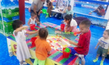 Аксынын Үч-Коргон айыл аймагында балдар үчүн оюн-зоок, сый тамак уюштурулду