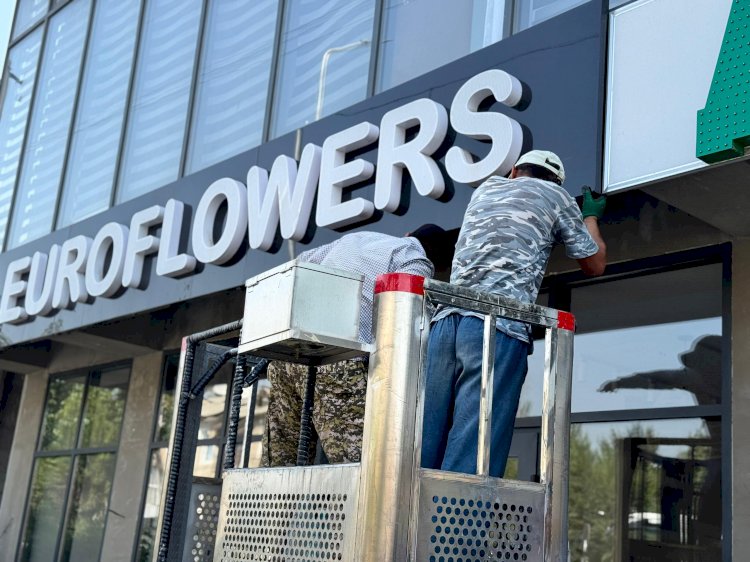 Жалал-Абад: мамлекеттик тил эрежелерин сактабаган көрнөк-жарнактар алынды