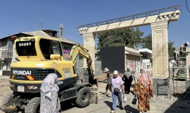 Сузак аймактык бейтапканасынын айланасы ирээтке келтирилүүдө (сүрөт баян)