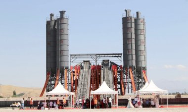 Сузакта кум-шагыл жана бетон өндүрүүчү завод  ачылды (сүрөт баян)